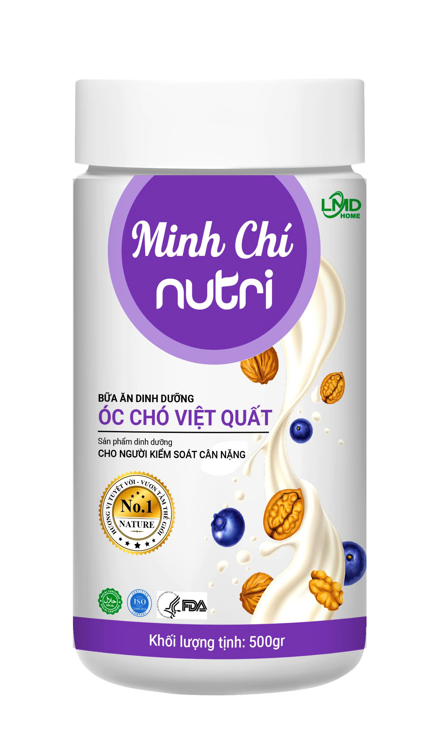 Sữa - Bữa ăn dinh dưỡng mang thương hiệu Việt quất Óc Chó Minh Chí